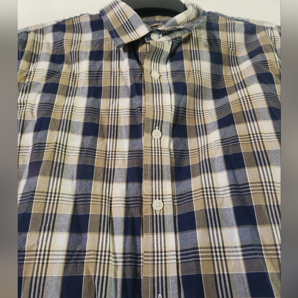 Michael Kors Plaid Button Up Shirt For Men Size M - Picture 4 of 5
